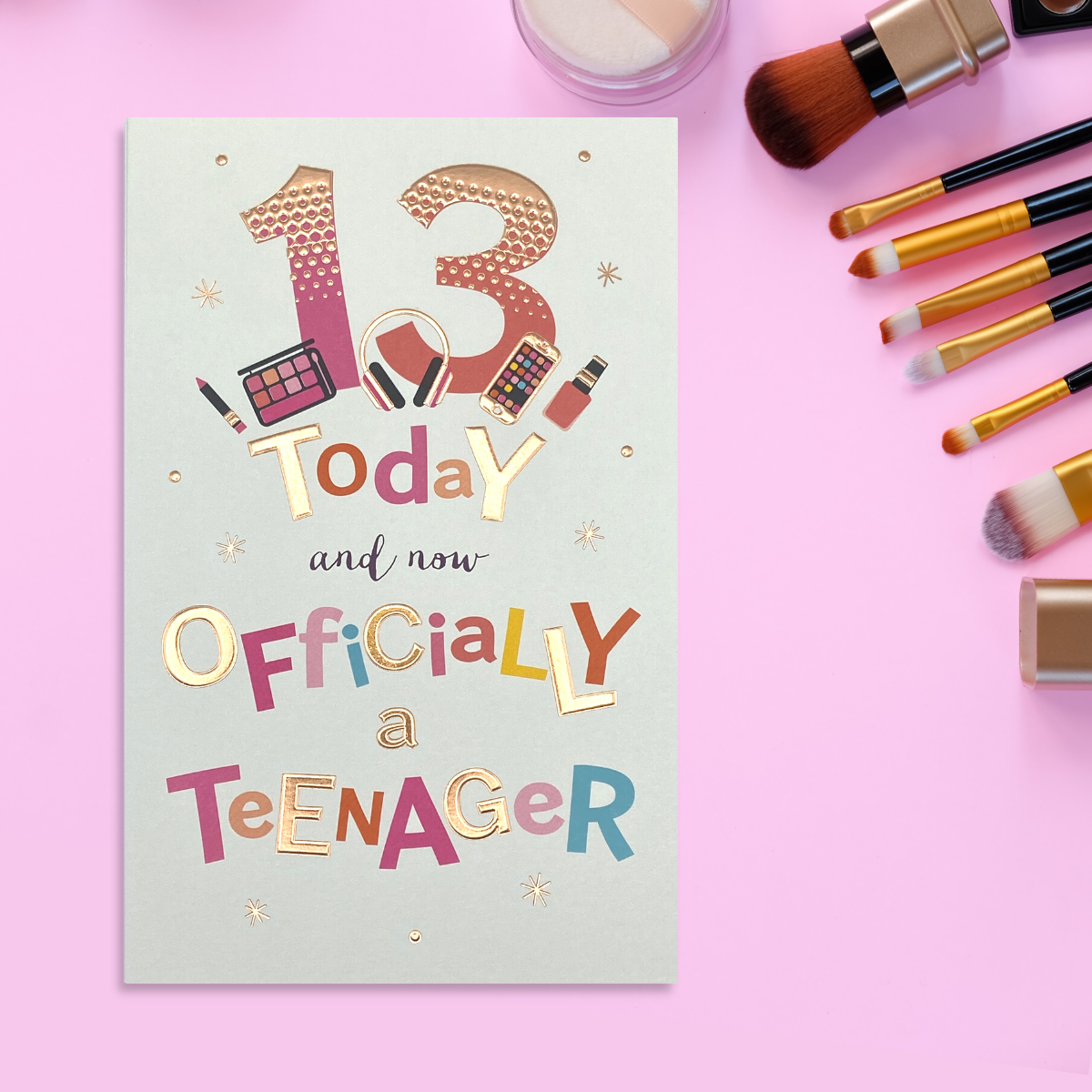 13th Birthday Card Officially A Teenager Make-Up – The
