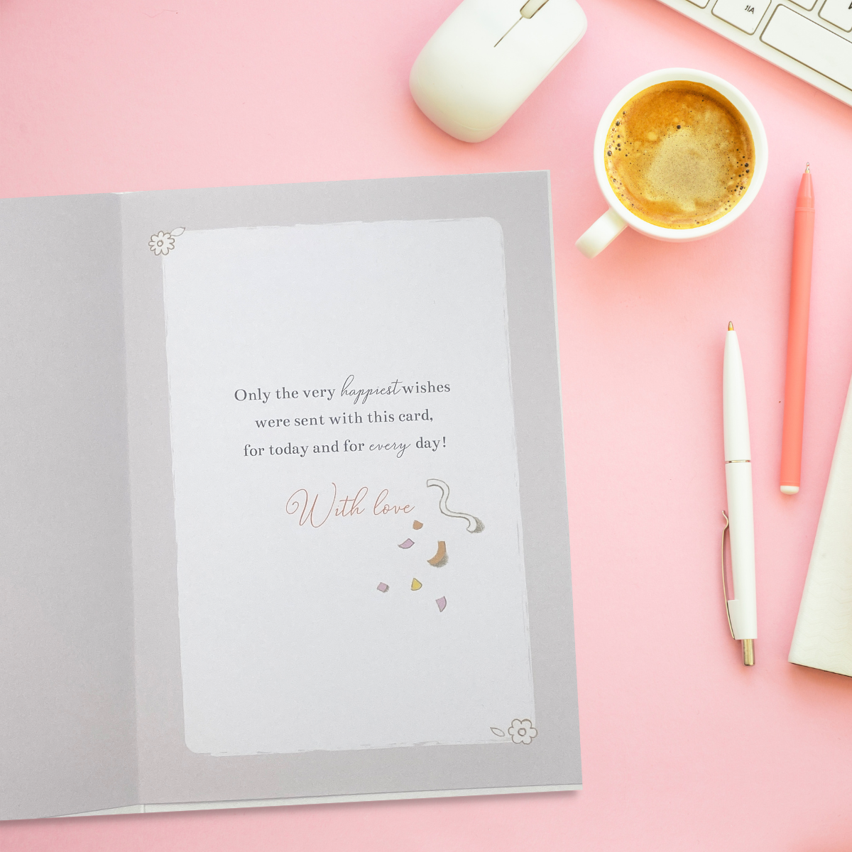Inside image with full colour print and verse