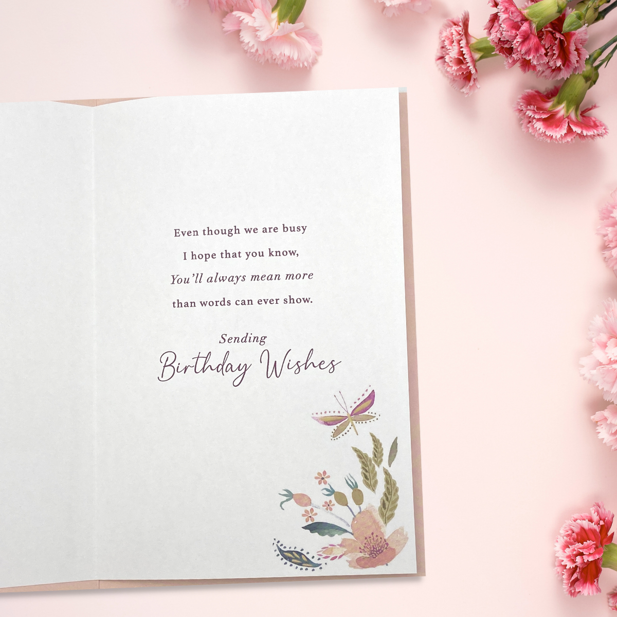 Inside image with full colour print and verse