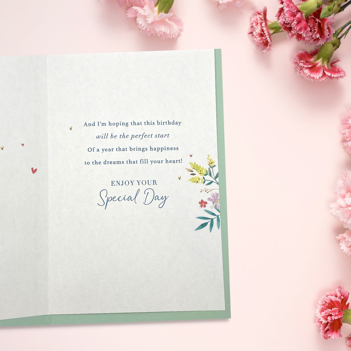 Inside image with full colour printed insert and verse