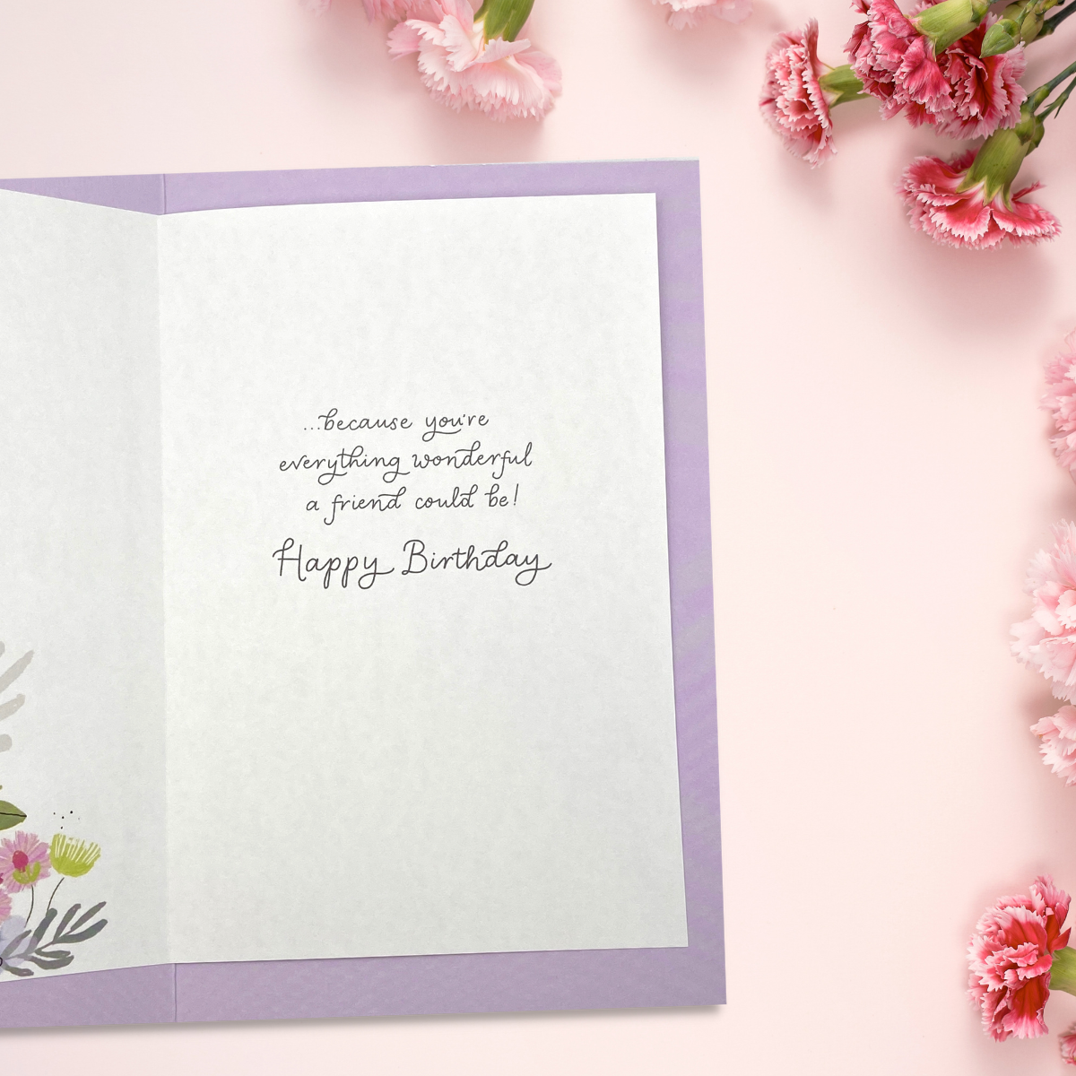 Friend Birthday Card - Floral Vase