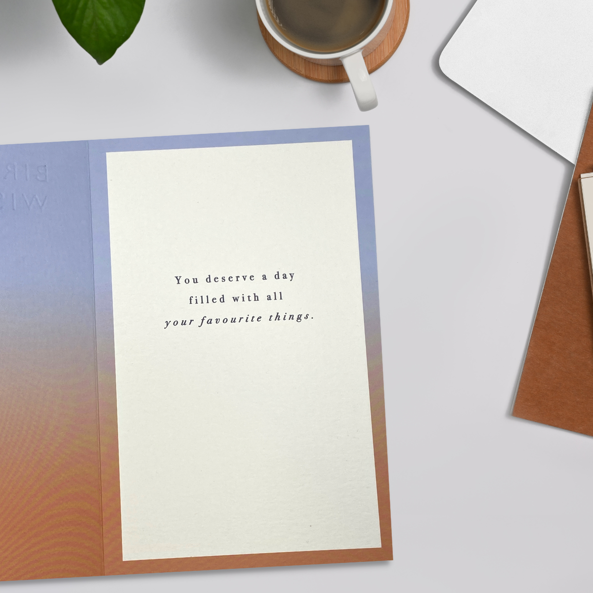 Inside image with full colour print and verse