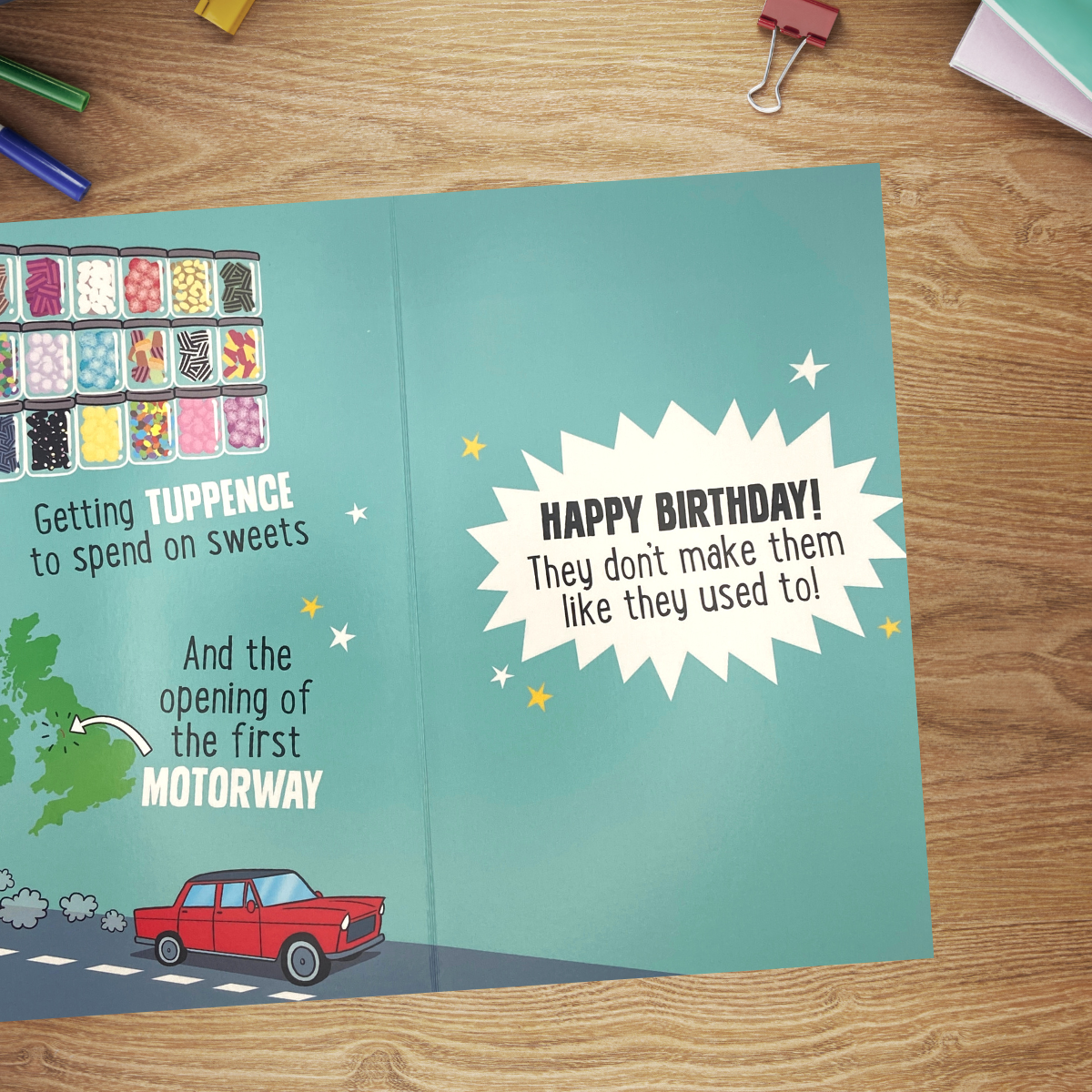 80th Birthday Card - Giggles Rocking Around The Clock!