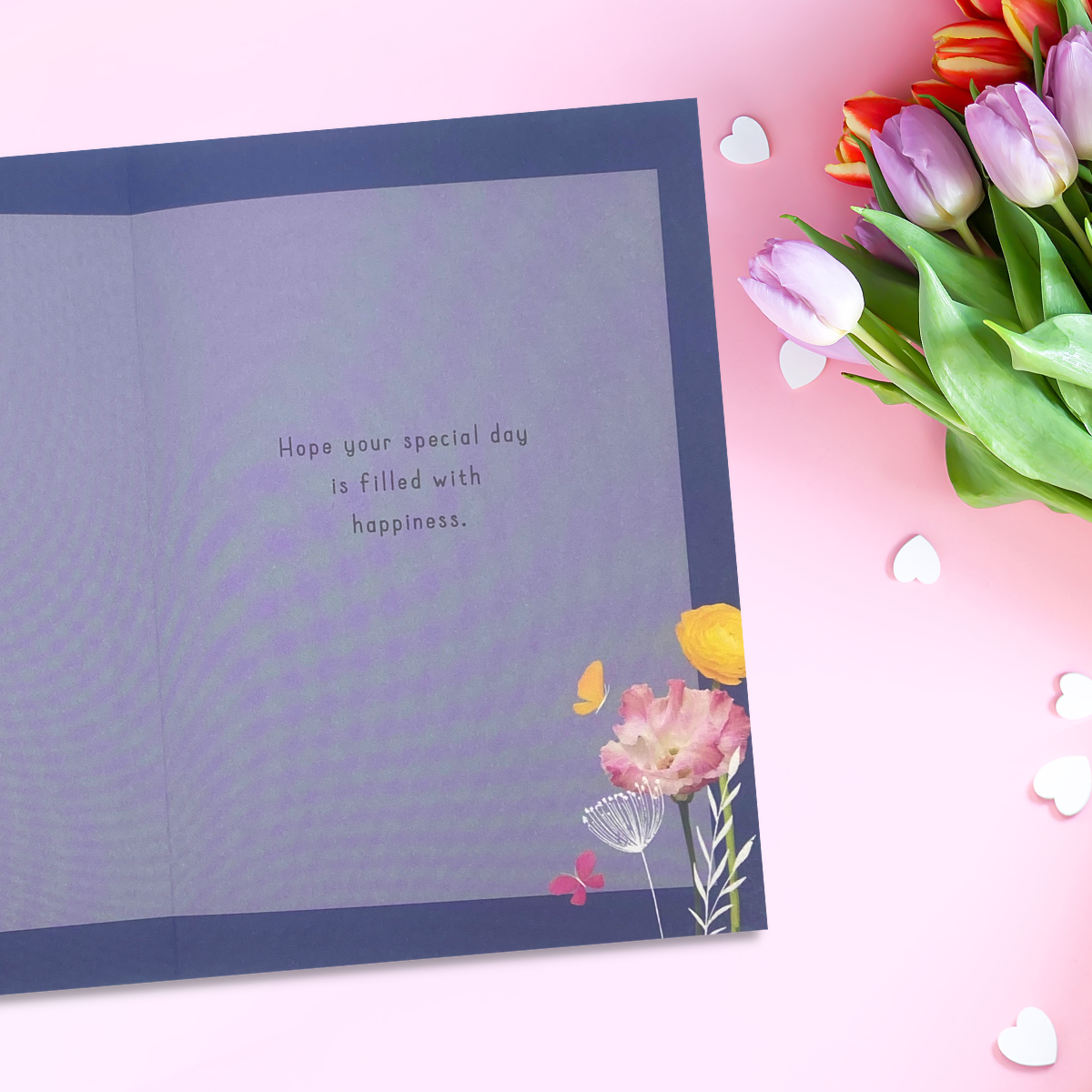 Inside image with full colour printed insert