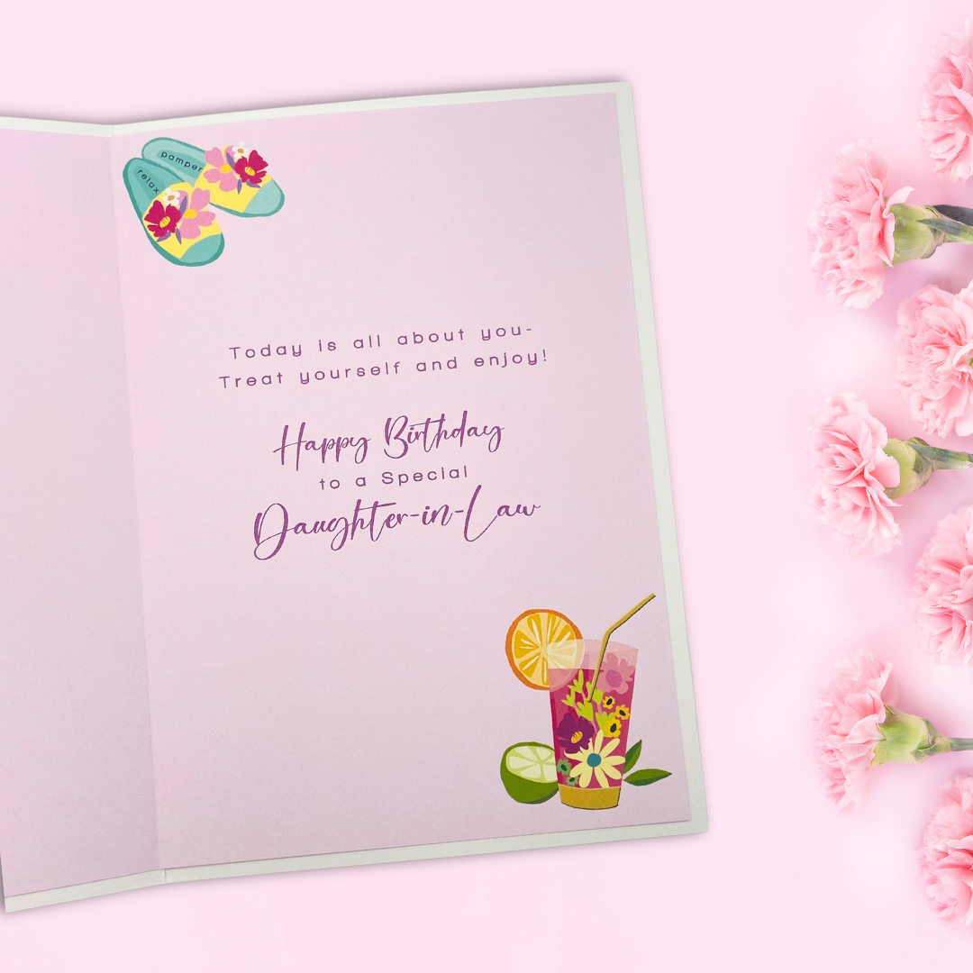 Daughter-In-Law Birthday Card - Jasmine Pamper & Relax