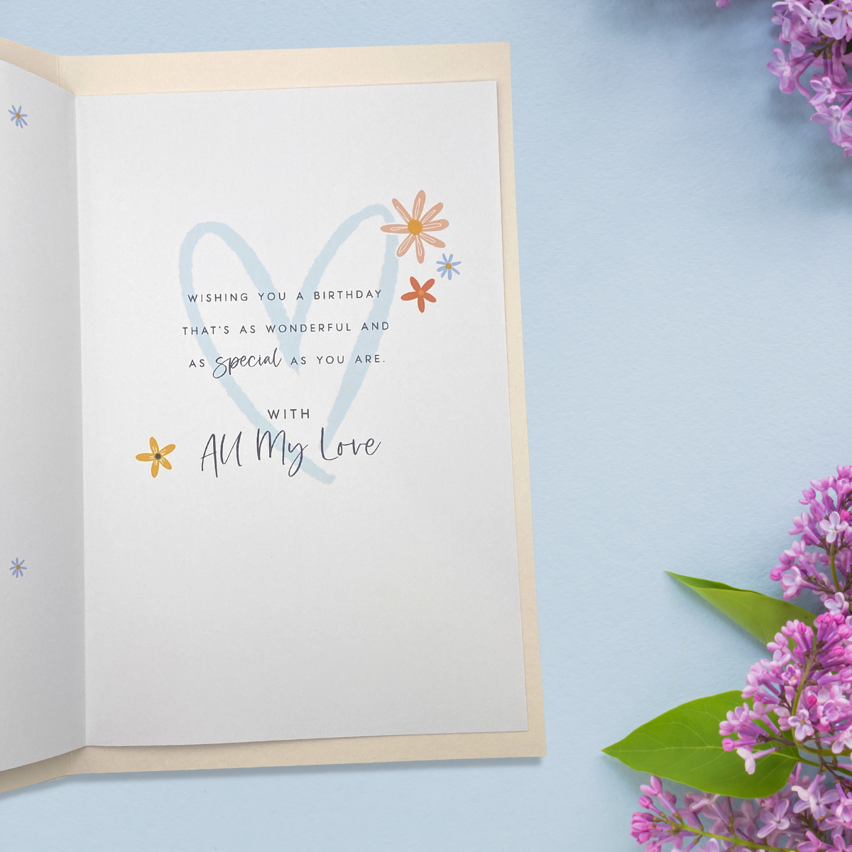 Inside first two pages with full colour print and verse