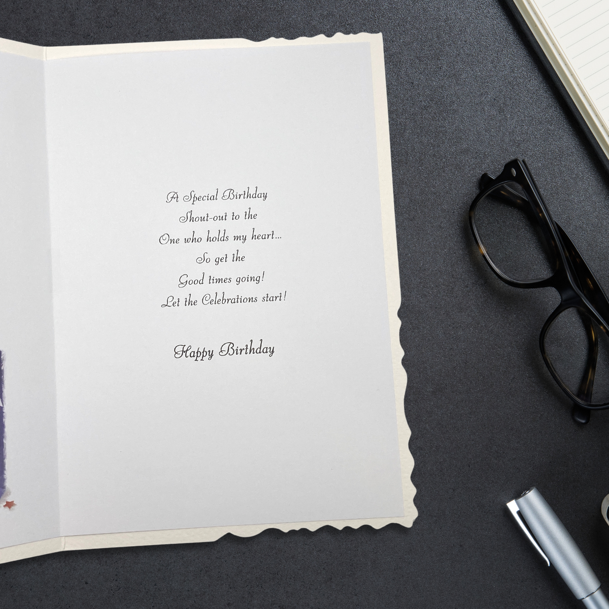 Inside image with full colour printed insert