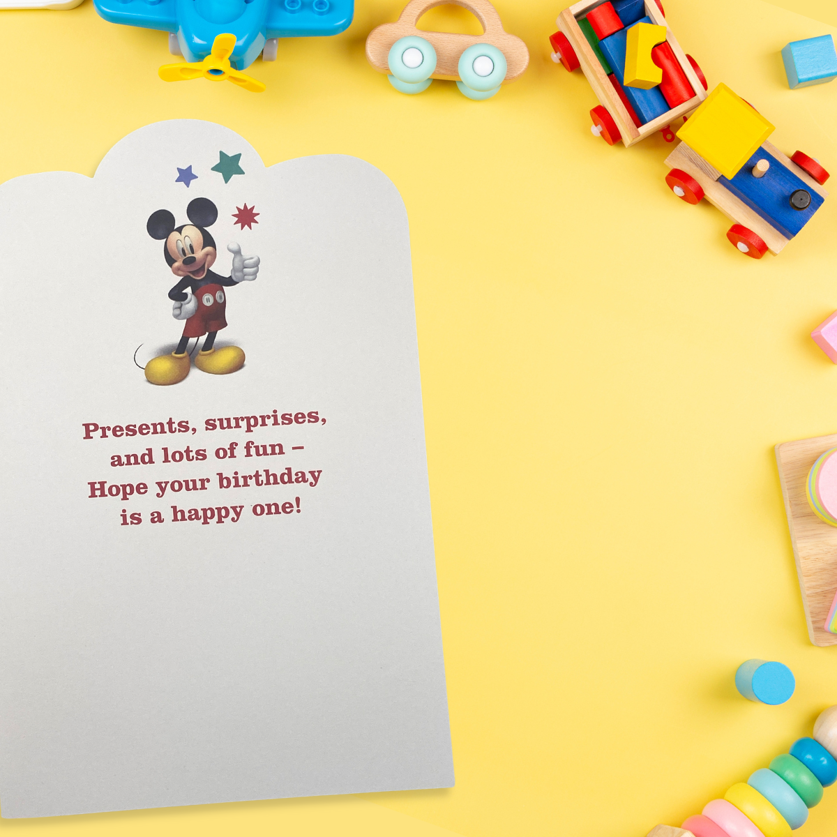 Inside image with red text and Mickey Mouse image
