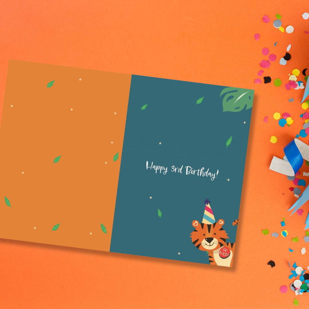 3rd Birthday Card - Funhouse Green