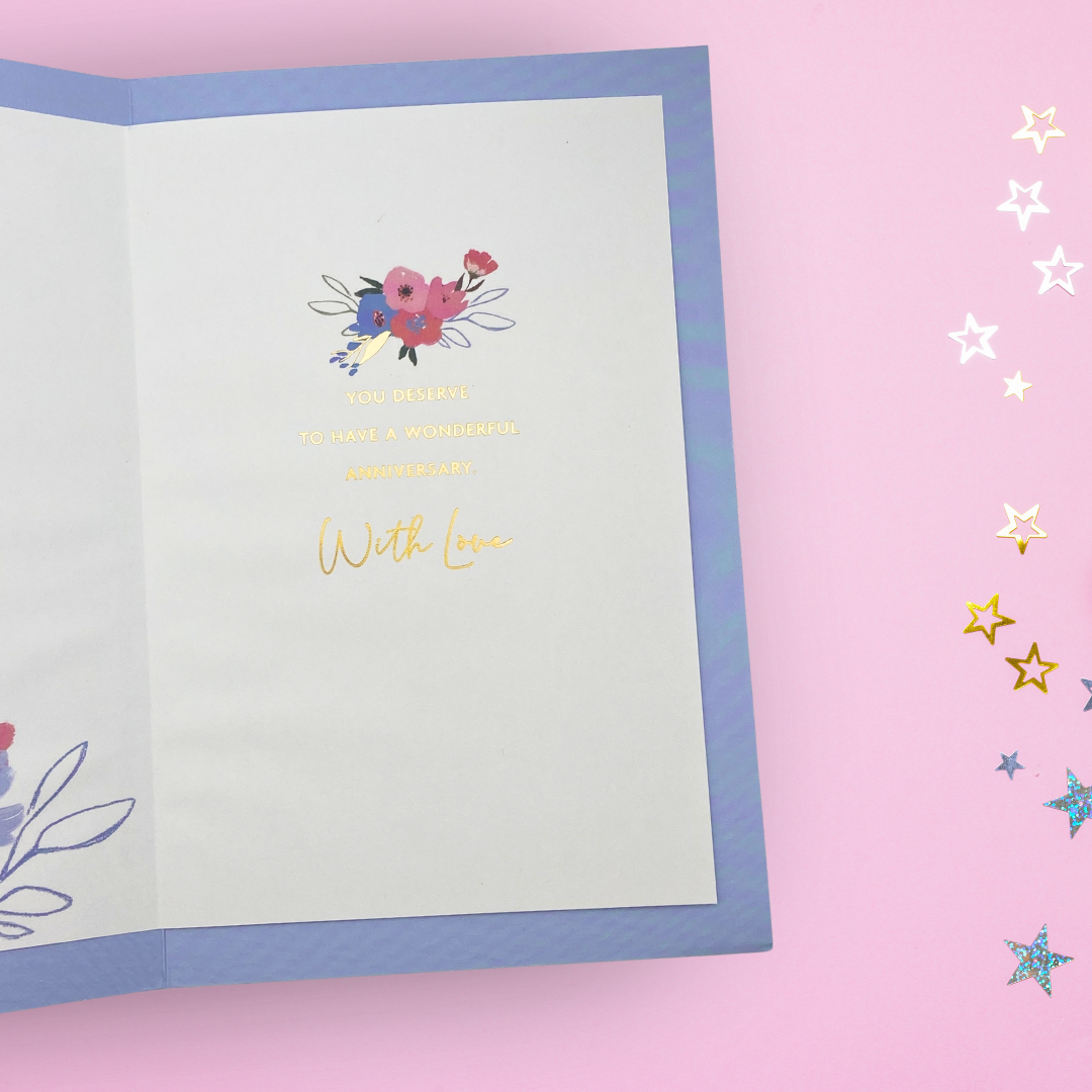 Happy Anniversary Card - Floral Bouquet