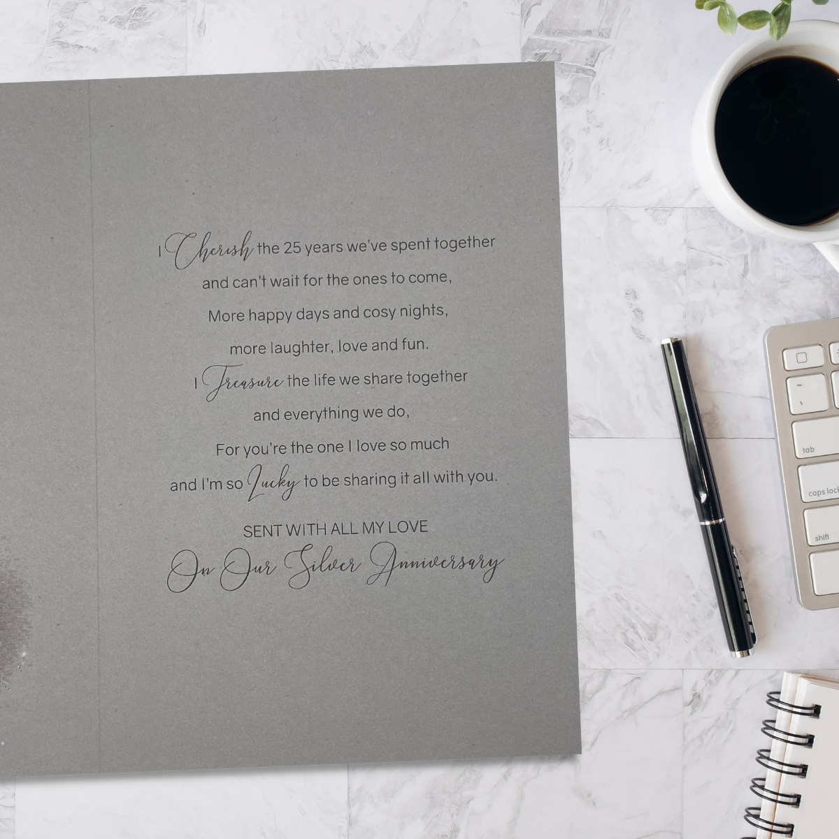 Inside image with full colour print and verse