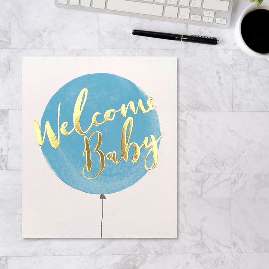 Blue Balloon Baby Boy Design Shown In Full