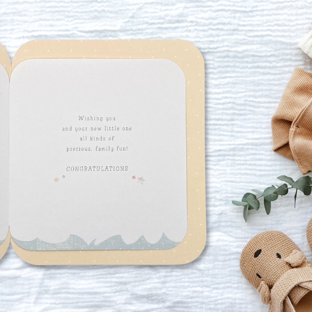 Inside image with yellow border and verse