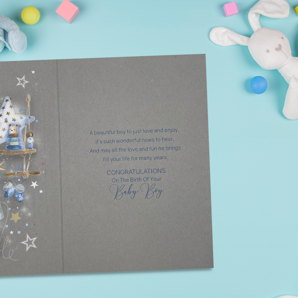 Inside image with full colour print and verse