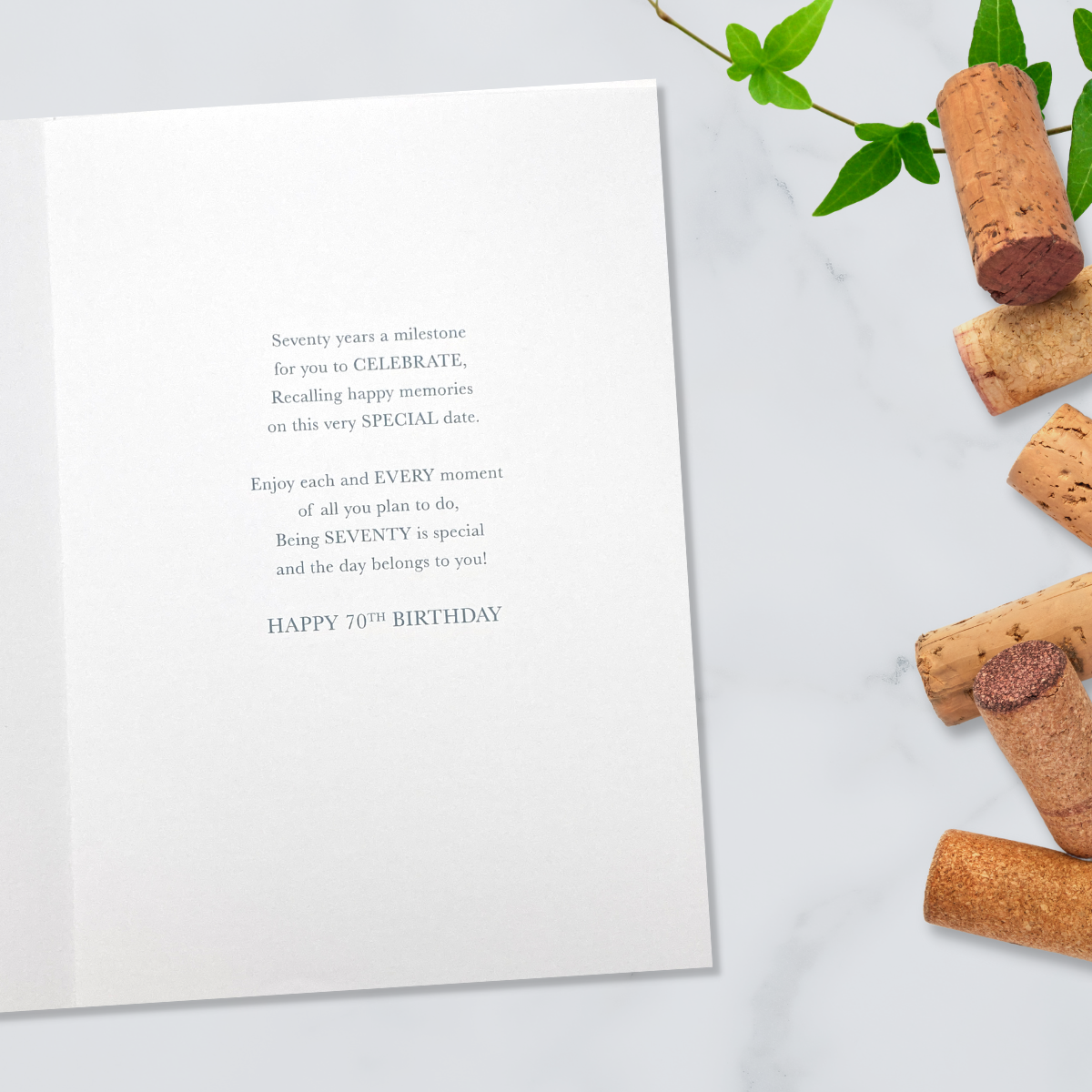 Inside image with full colour print and verse