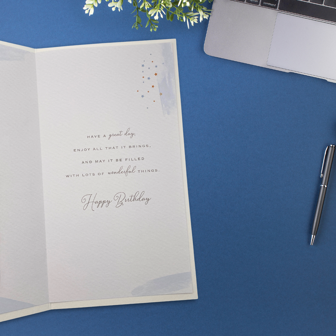 Brother Birthday Card - Brighstone Coastal View