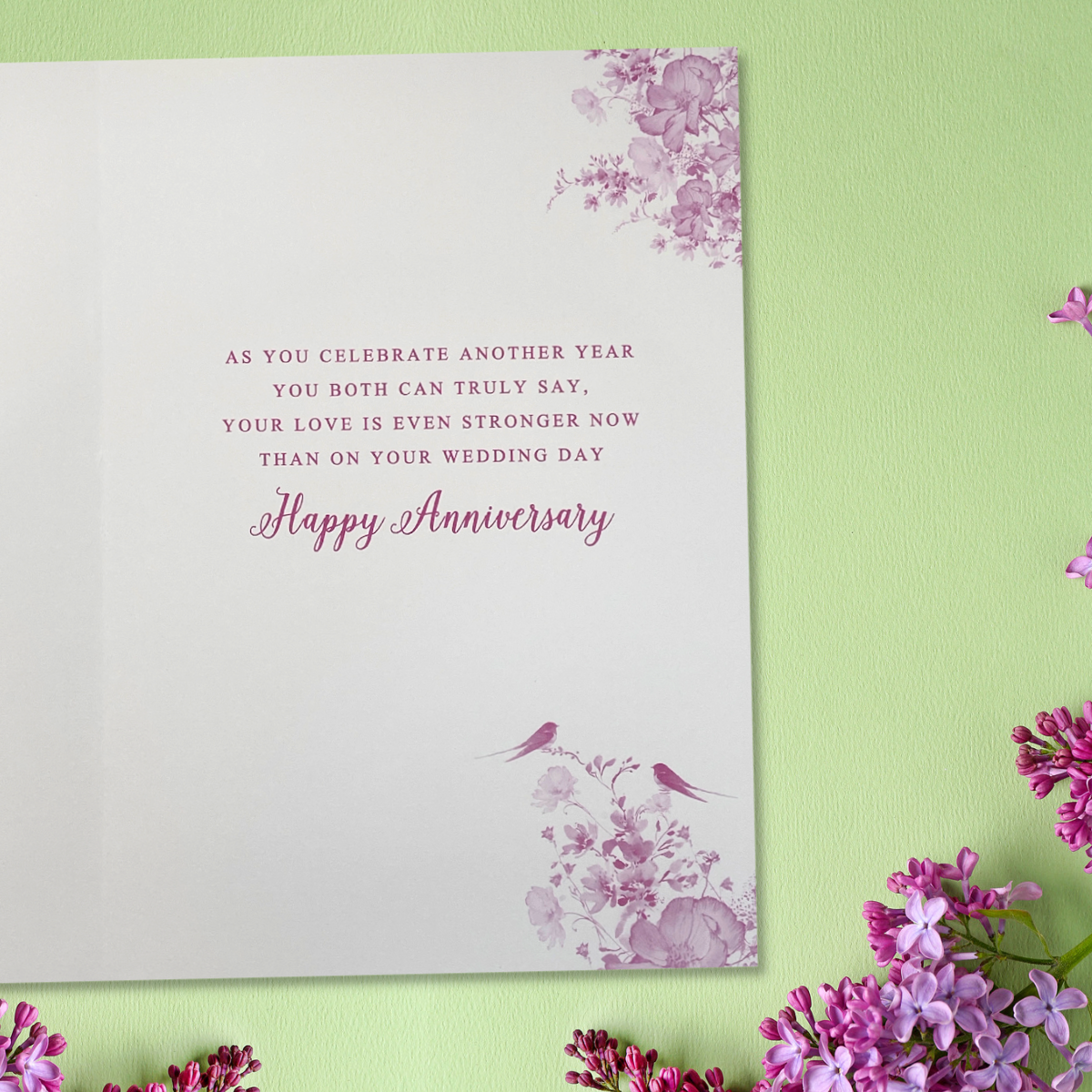 Inside image with colour print and floral borders