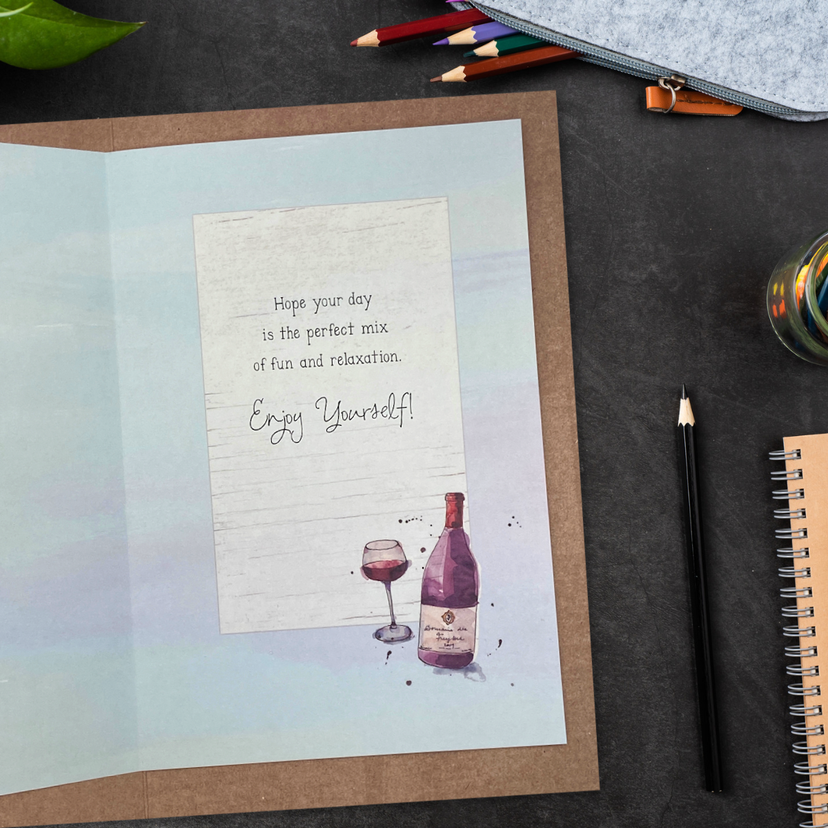 Simply Traditional Birthday Card - Drinks