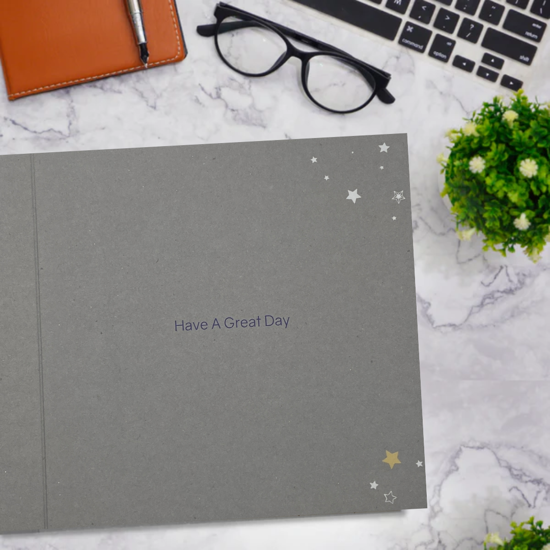 Inside image with colour print and verse