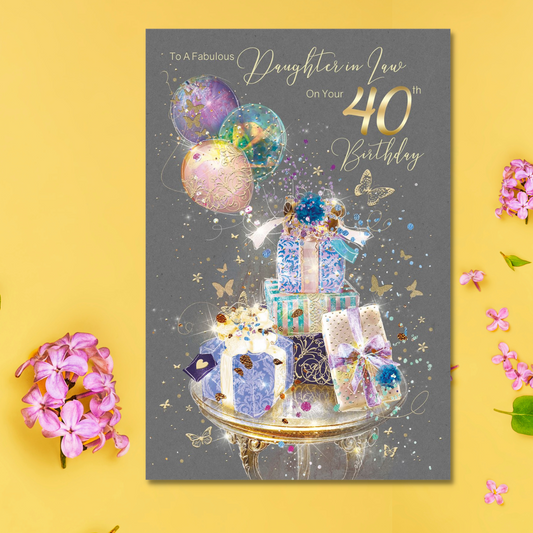 Daughter-In-Law 40th Birthday Card - Grace Gifts & Balloons