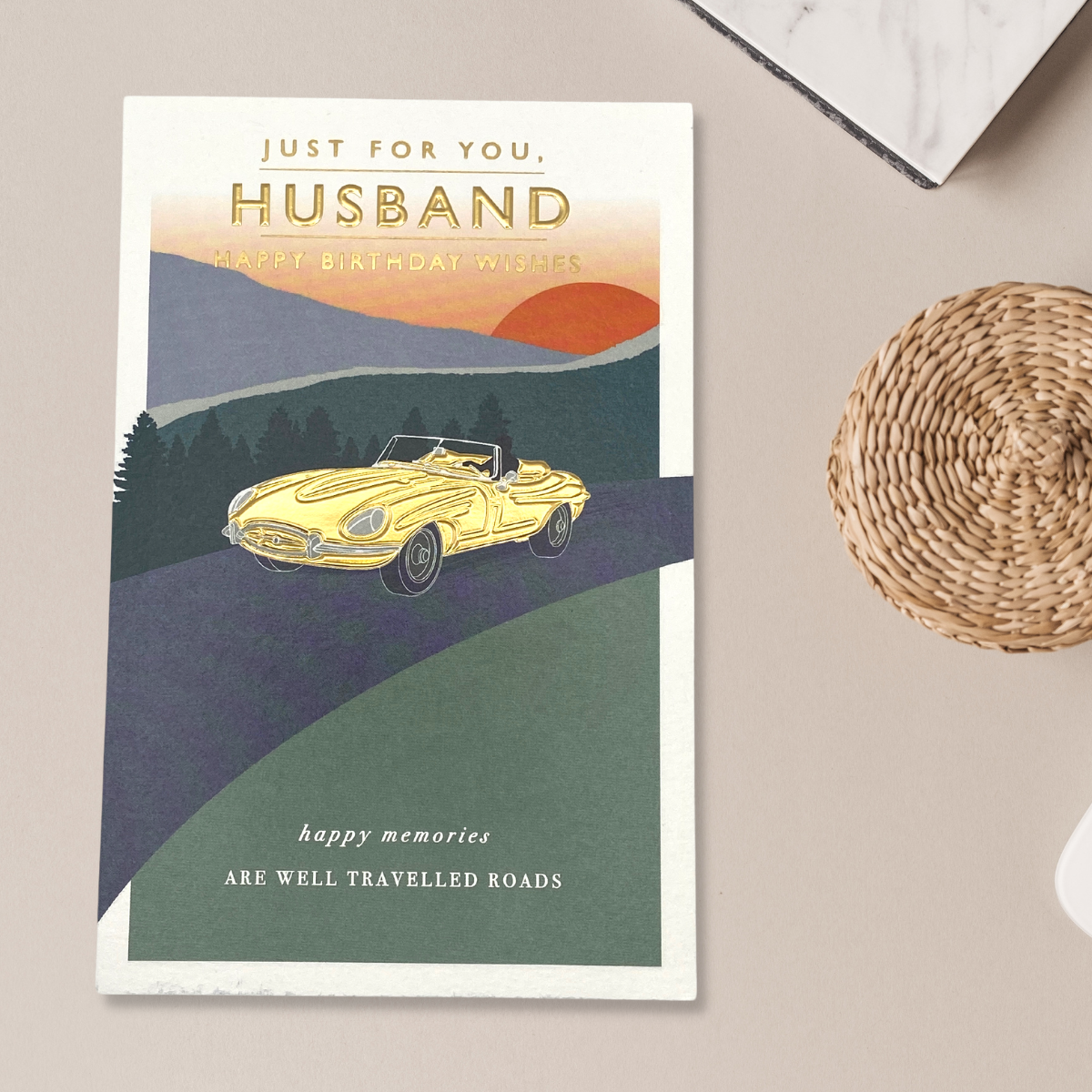 Husband Birthday Card - Oxford Club Classic Car