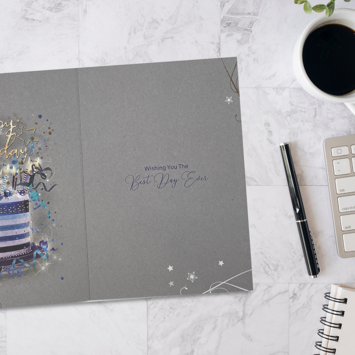 Inside image with full colour print and verse
