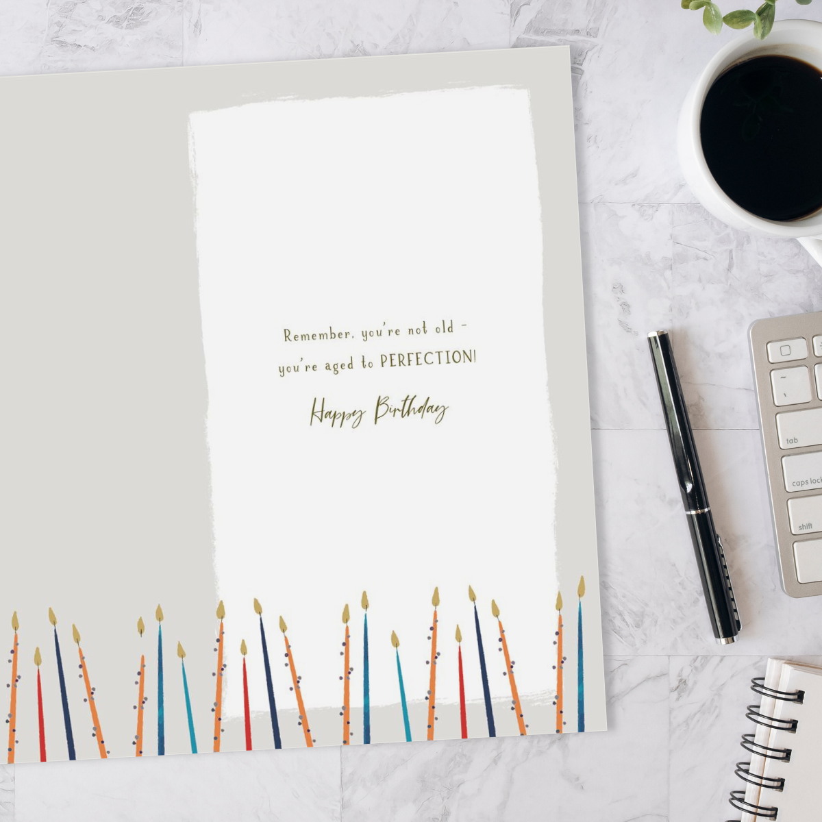 Inside image with full colour print and verse