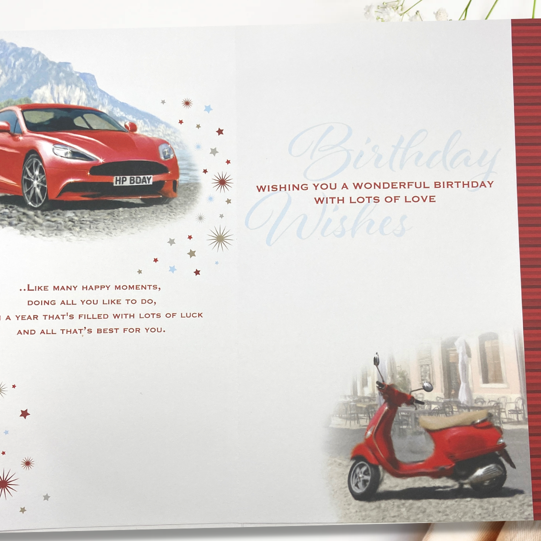Son Birthday Card - Sports Car