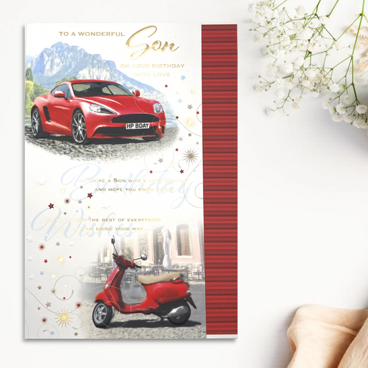 Son Birthday Card - Sports Car