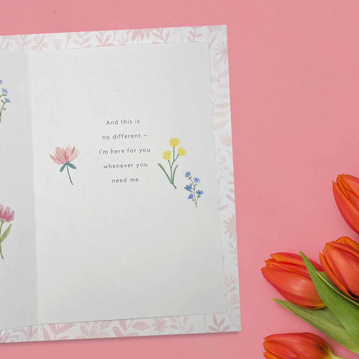 Inside image with further floral illustrations and verse
