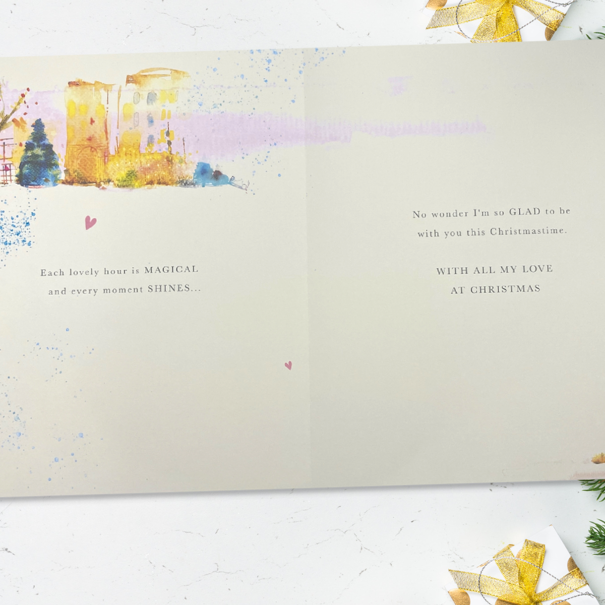 Inside image with full colour print and verse