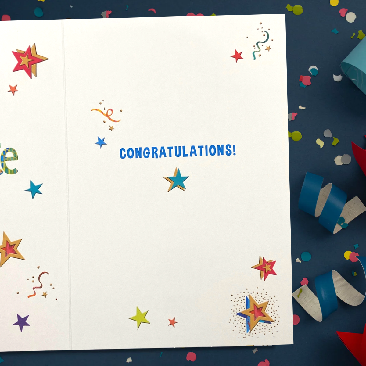 Congratulations Card - Time To Celebrate Stars