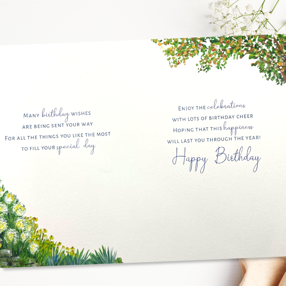 Inside image with two full colour pages with verse and illustrations