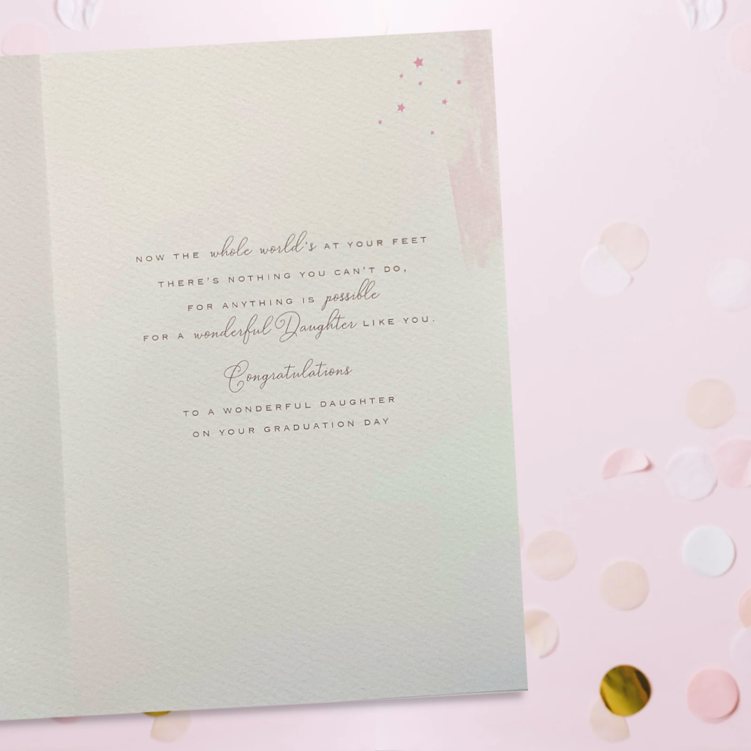 Inside image with colour print and verse