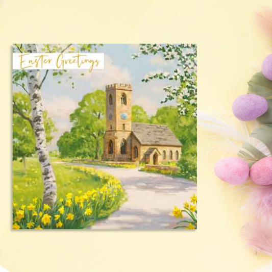 Easter Church Scene Easter Cards Displayed In Full