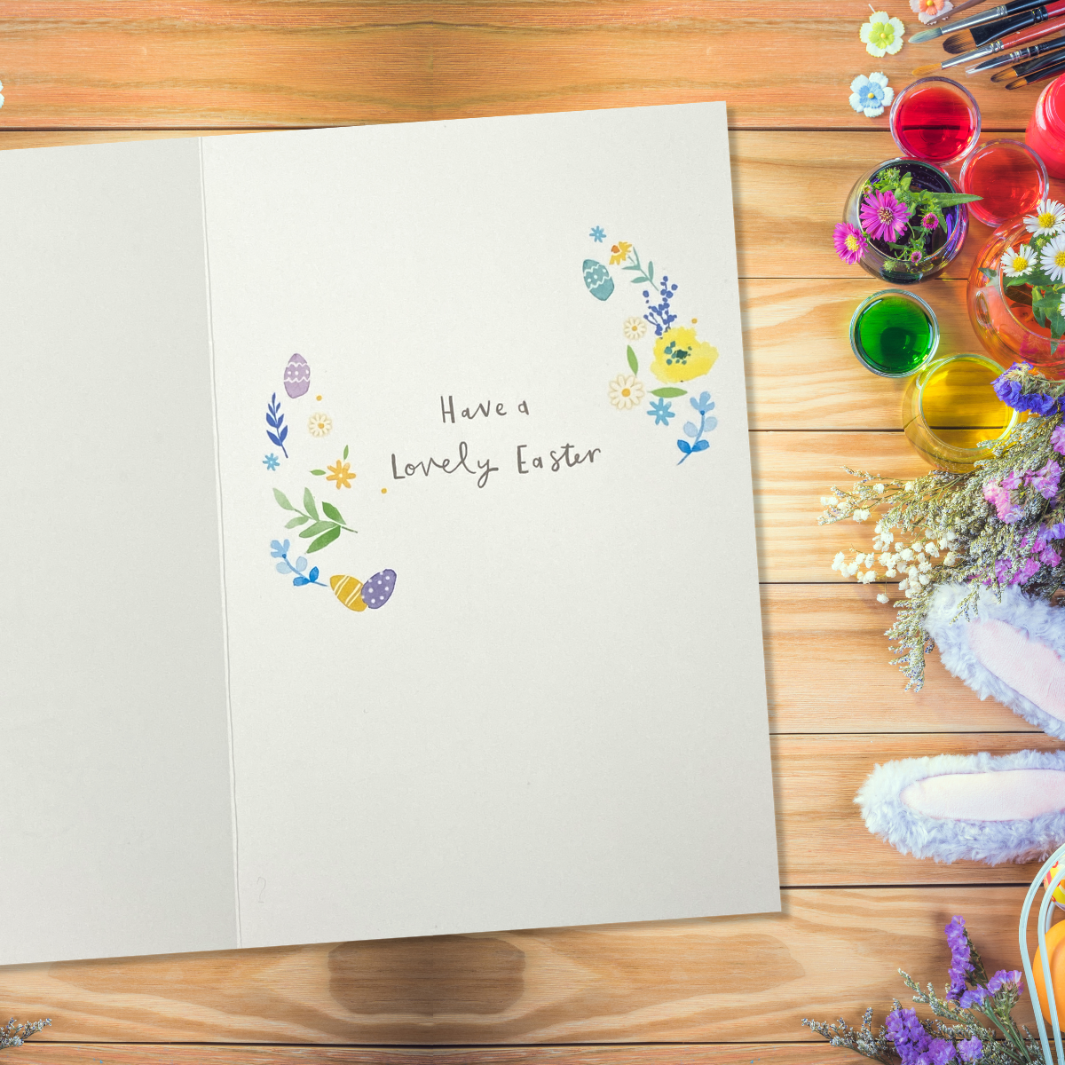 Friend Easter Card - Tea & Eggs