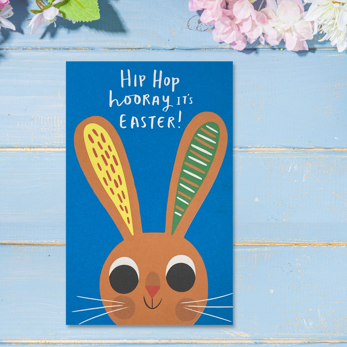 Open Easter Card - Vibrant Bunny