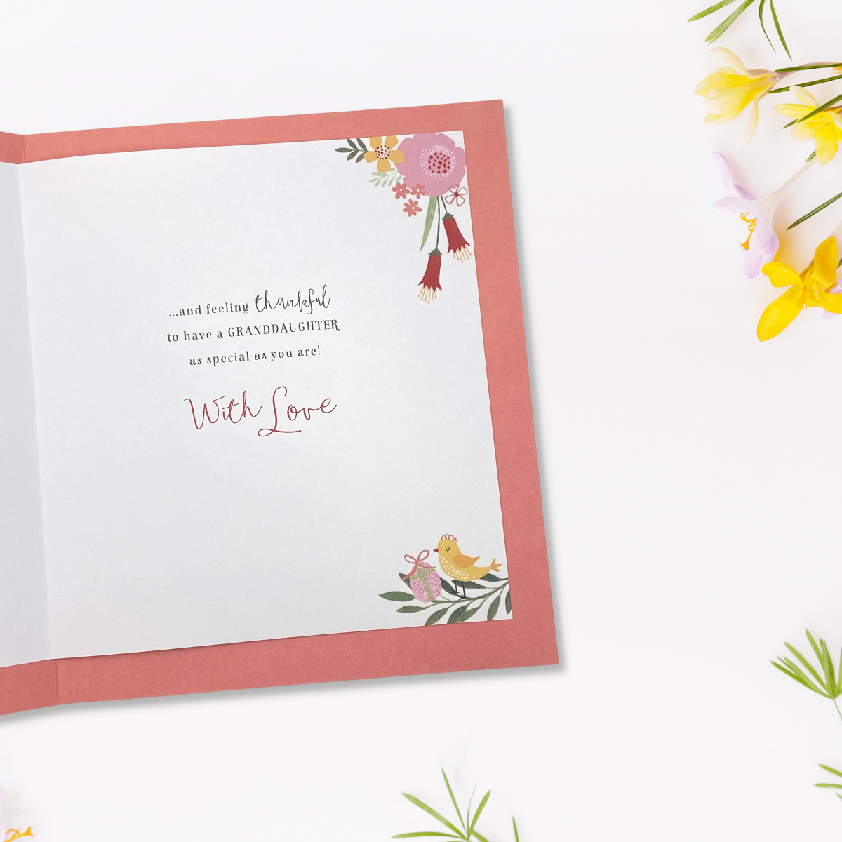 Granddaughter Easter Card - Floral Garland