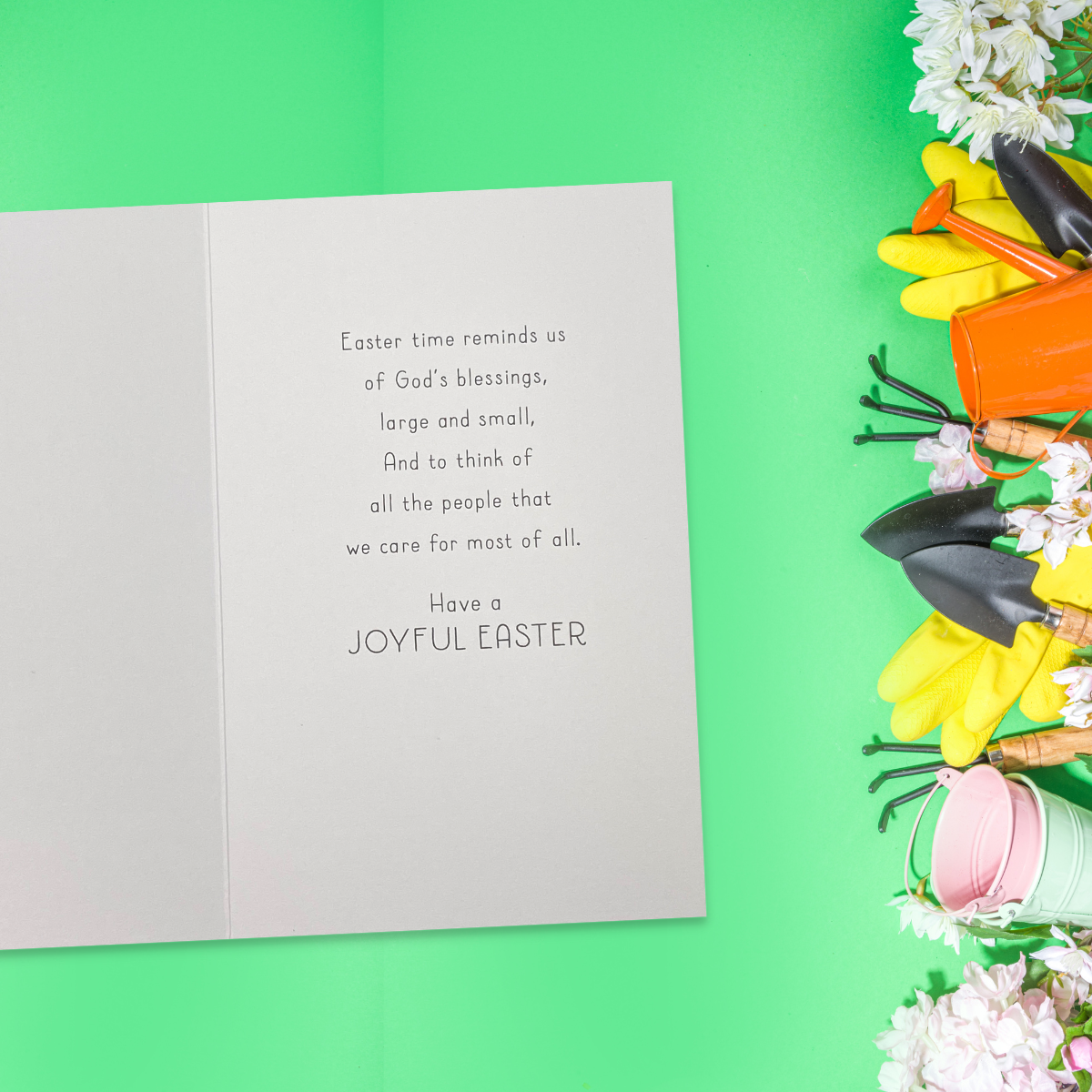Open Easter Card - Church Scene