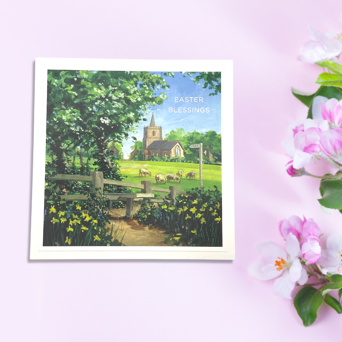 Open Easter Card - Originals Footpath To The Church