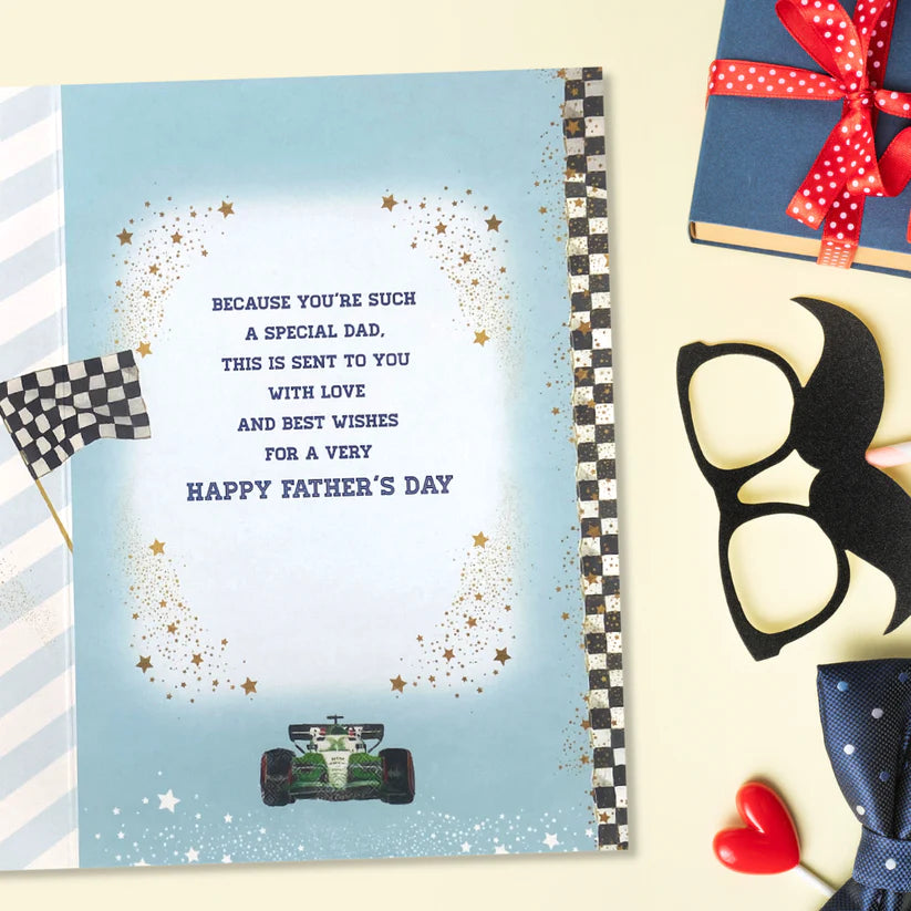Dad Father's Day Card - Racing Cars