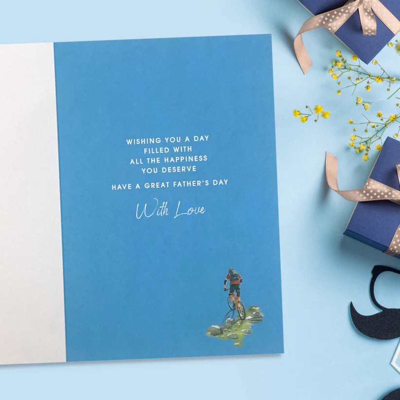 Dad Father's Day Card - Just For You Cycle Track