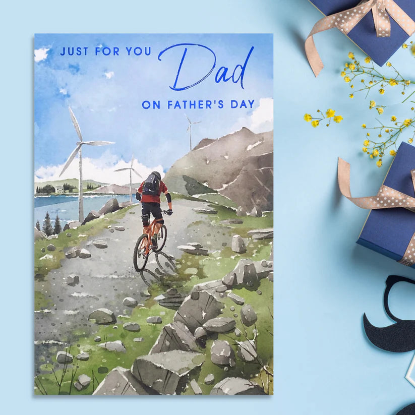 Dad Father's Day Card - Just For You Cycle Track