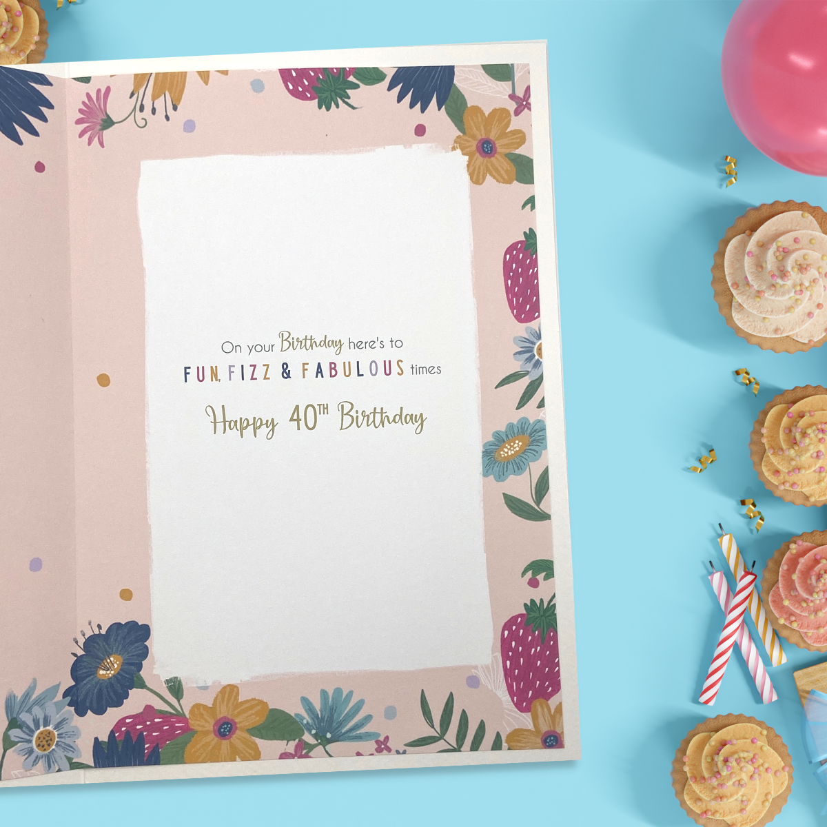 40th Birthday Card - Pavillion Cocktail