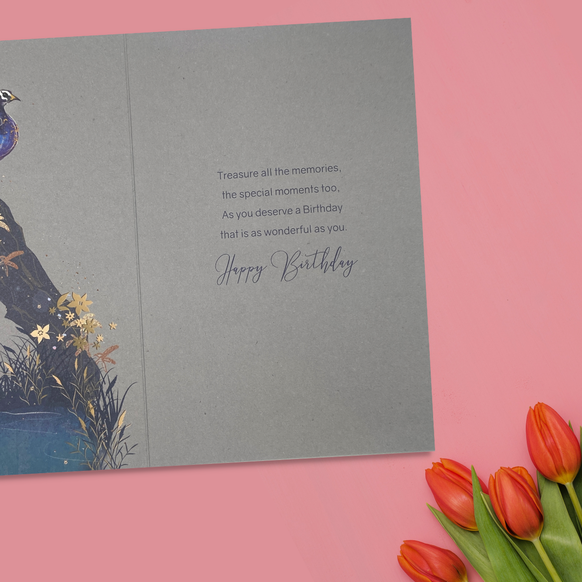 Inside image with full colour print and verse