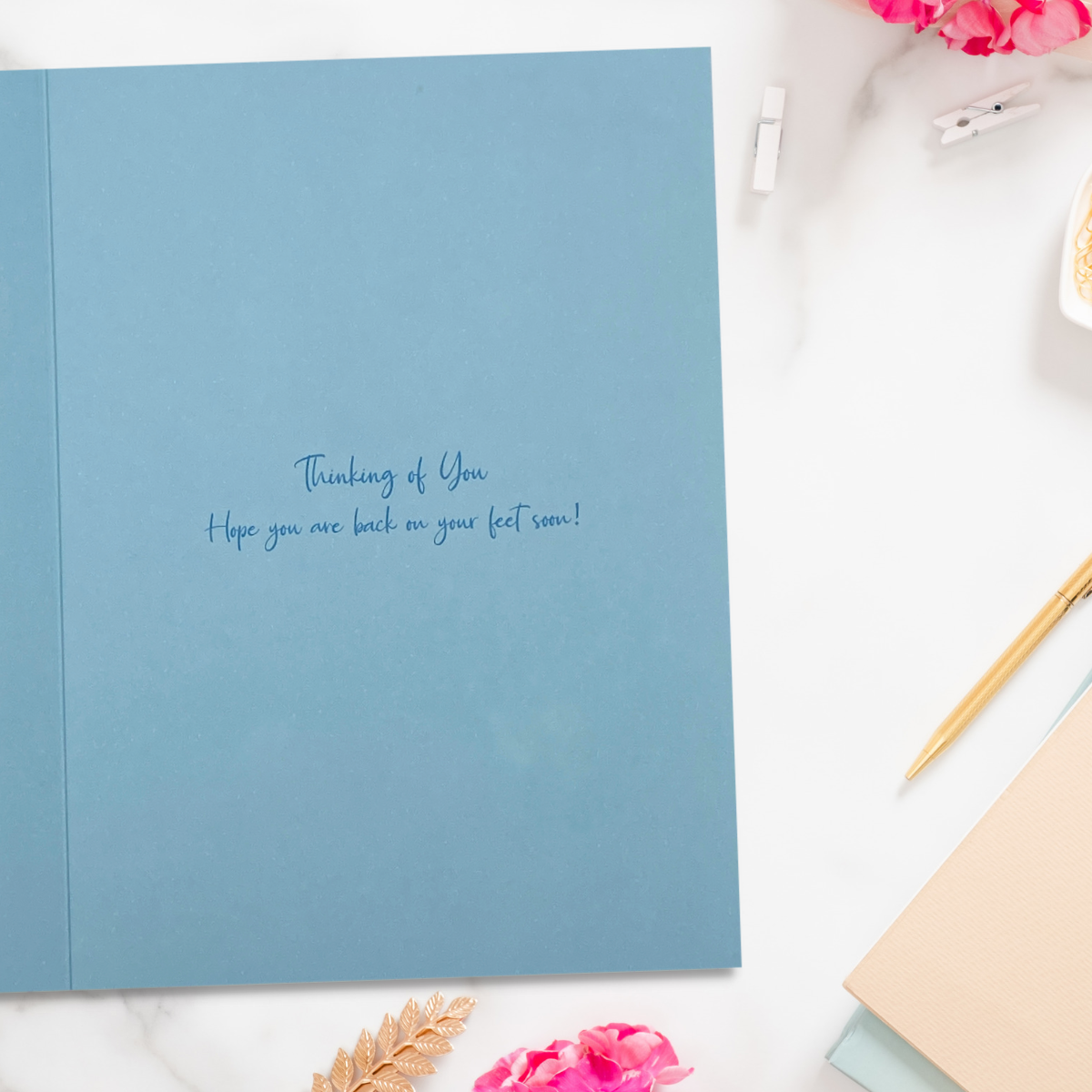 Inside image with blue colour card and verse