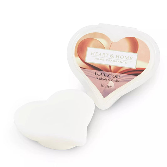 Heart shaped wax melt with pretty label