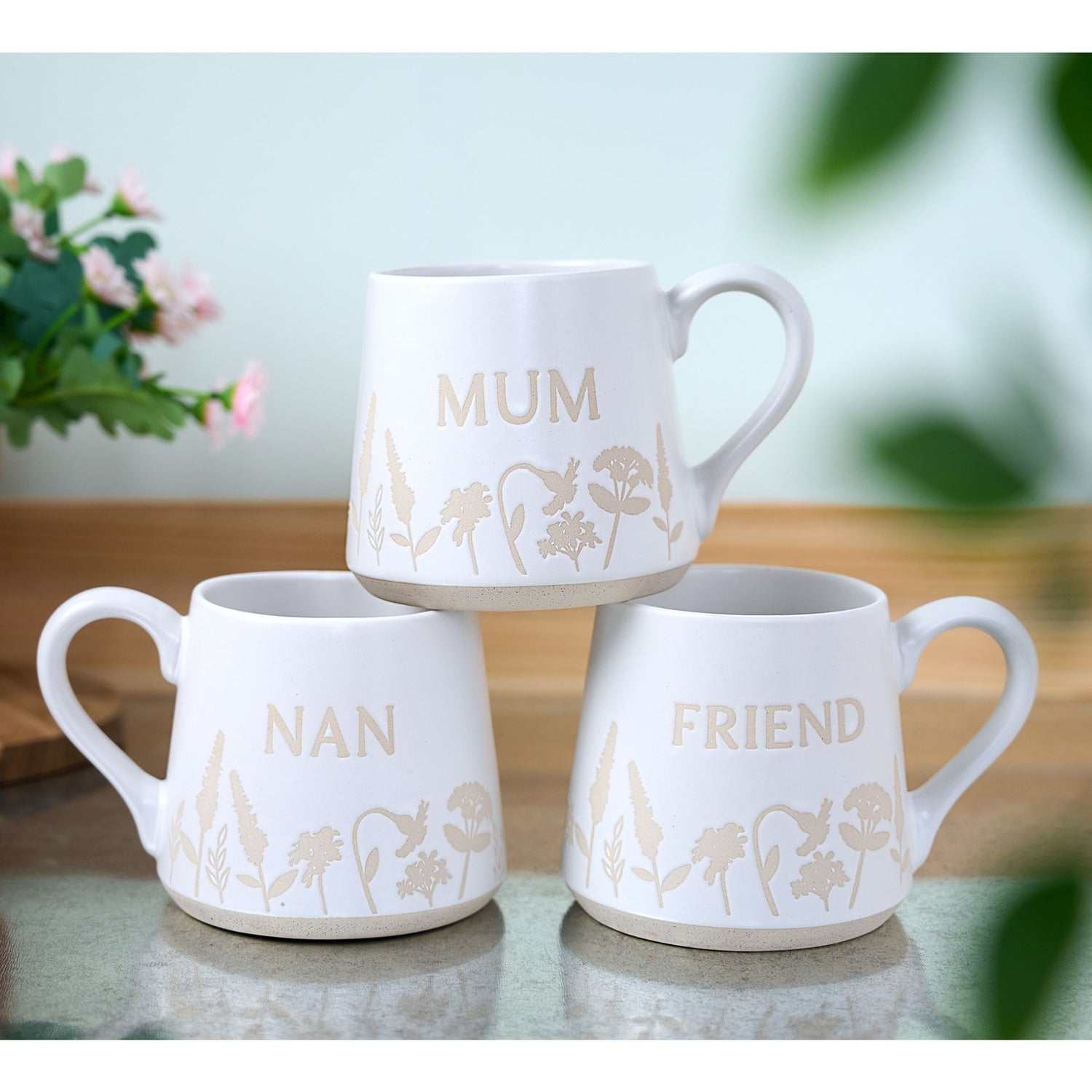 Trio Of Mugs From Same Range Shown Together
