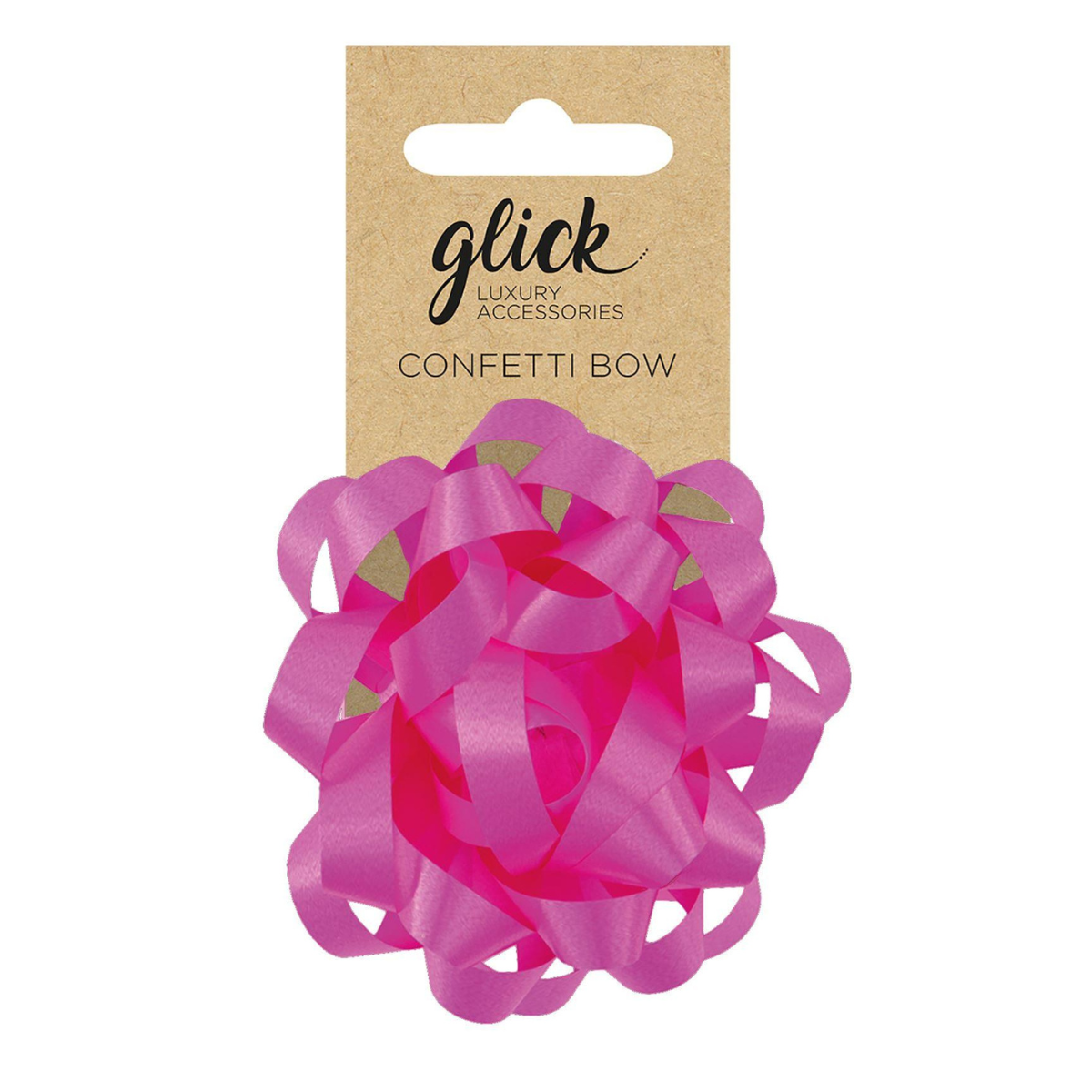Magenta confetti bow