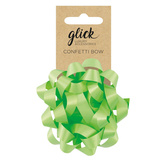 Lime green confetti bow